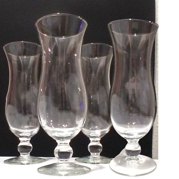 Libbey Other - Libbey Glass Set Of 4 Hurricane Cocktail 23.5 Oz Elegant Clear Bar Vintage 80s